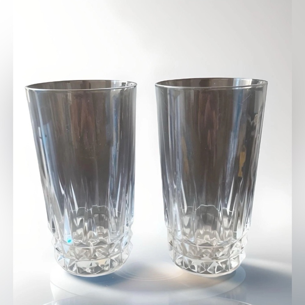 Vintage WM Dalton Finely Blown 24% French Lead Crystal Glasses Lot of 2 Unit #6